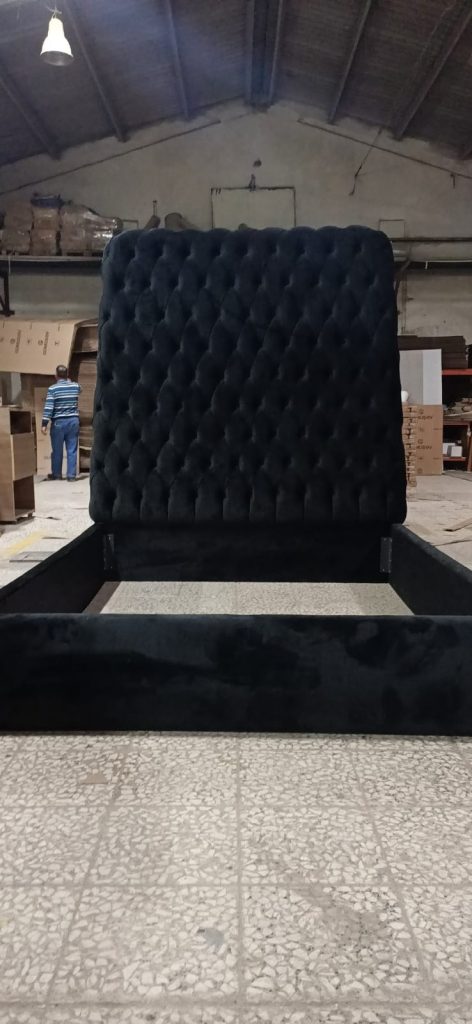 Tall Black Tufted Headboard (1)