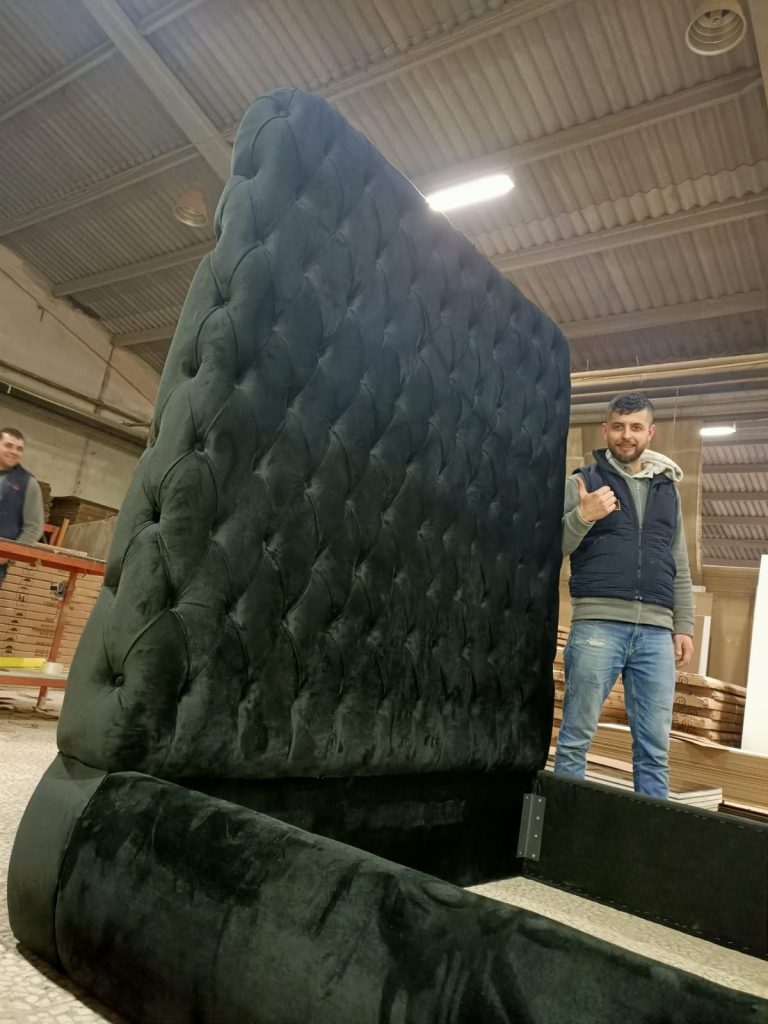 Tall Black Tufted Headboard (3)